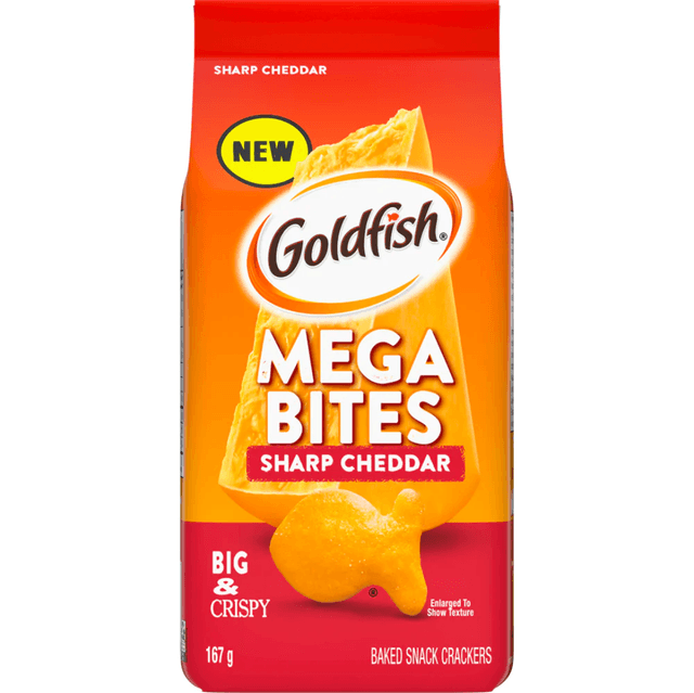 Goldfish Mega Bites Sharp Cheddar (167g)