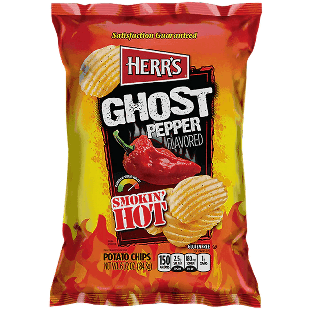 Herr&#039;s Hot Ghost Pepper Crisps (170g)