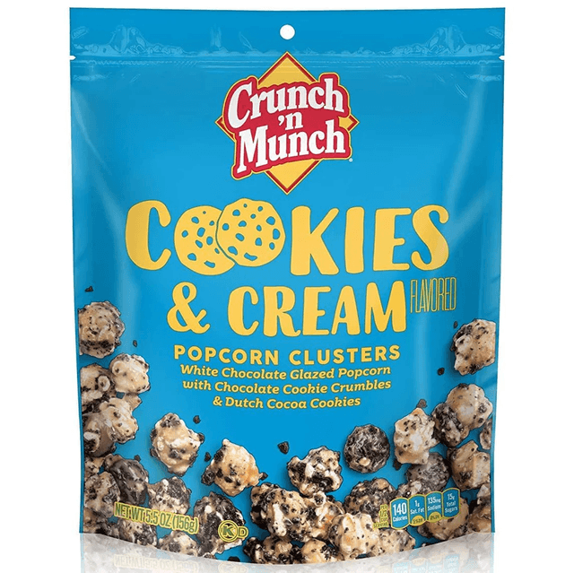 Crunch &#039;n Munch Popcorn Clusters Cookies and Cream (156g)